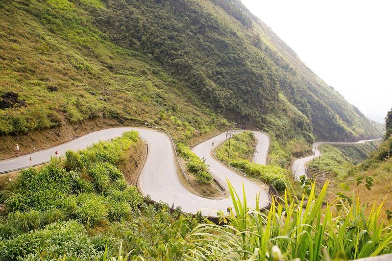 Mountain road in Vietnam